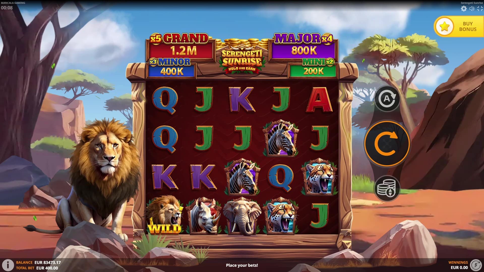 Serengeti Sunrise is a warm, uplifting slot that offers a refreshing take on symbol evolution and Wild upgrades.