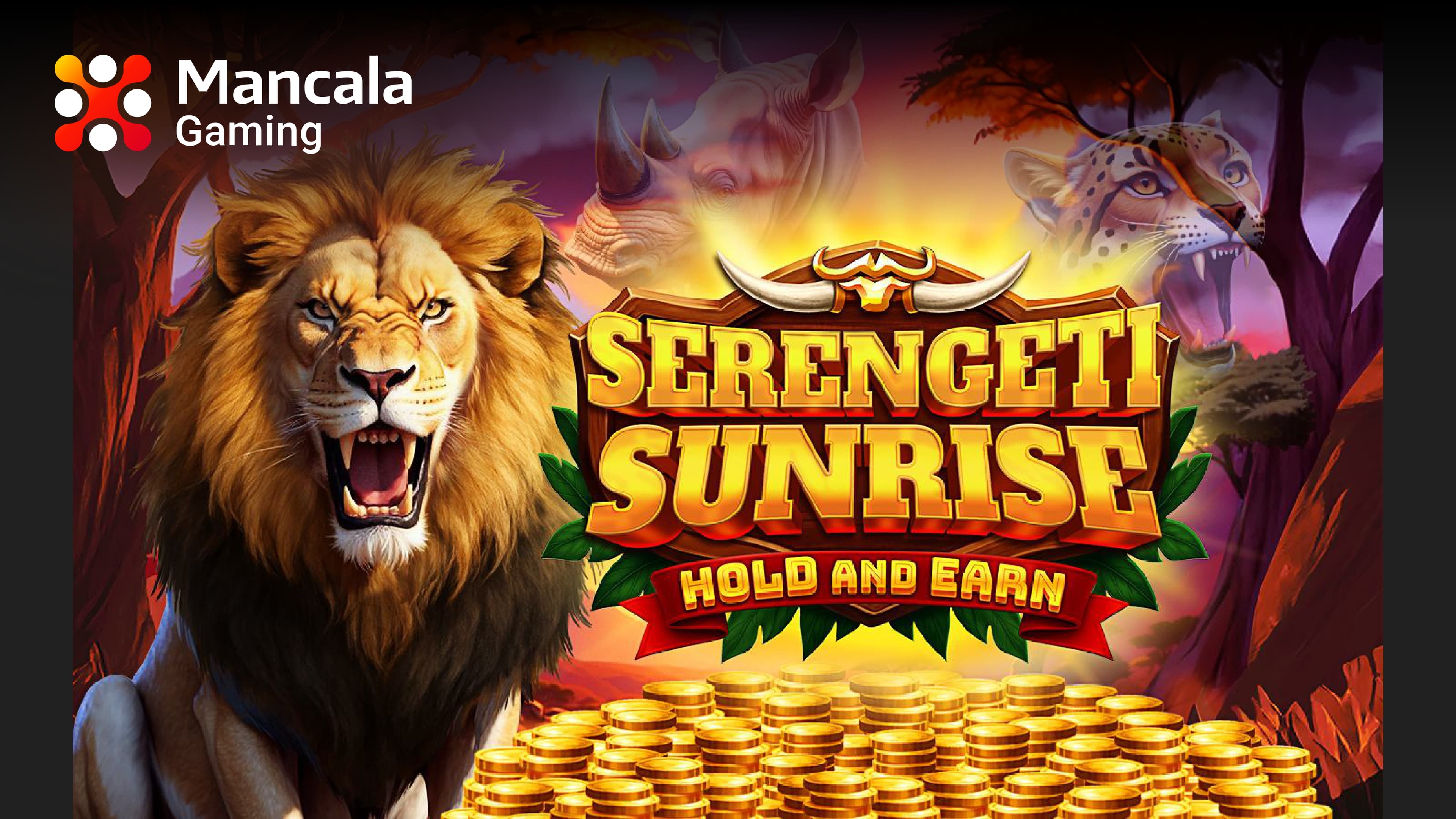 Serengeti Sunrise is a 5×3, 25-payline slot where wins form left to right.
